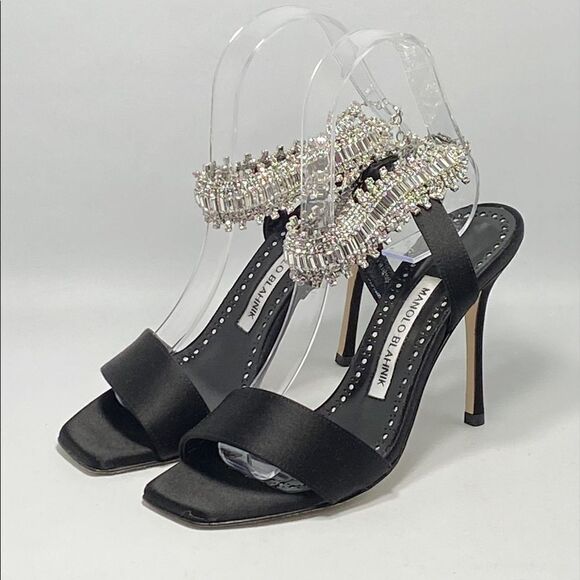 Manolo Blahnik Parinasan 105 Embellished Sandals size 35 - Picture 2 of 12